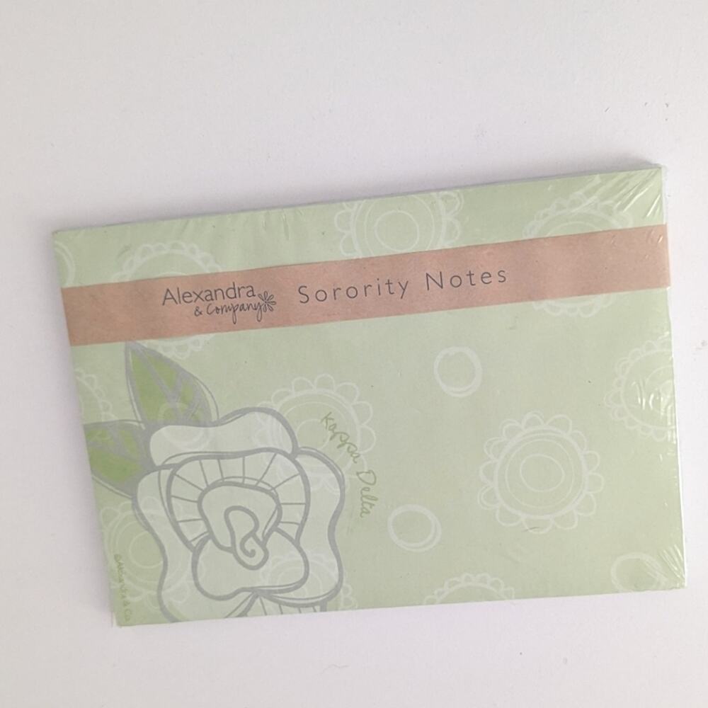 NEW Kappa Delta Notepad Sorority Green Approx 4.5 x 6.5